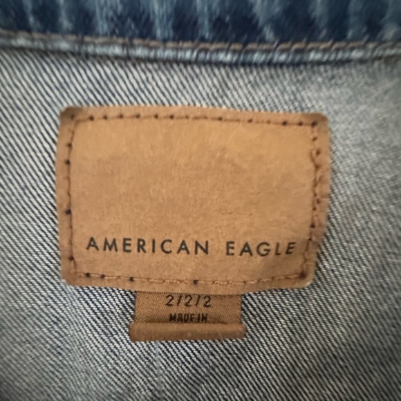 American Eagle Denim Overalls Boiler Suit Jumpsuit Jean New 2 Blue Classic - Picture 3 of 3